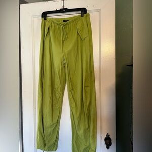 Women’s Linen blend lime green Pants